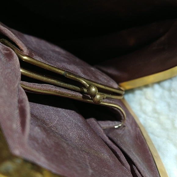 Purse Takor Bag vintage 1940 it's clasp is mother of pearl looking - Picture 3 of 4